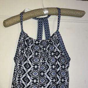 Purple patterned exercise dress